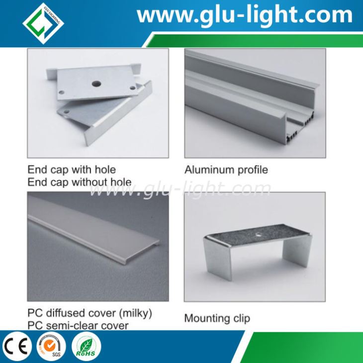 Embedded Aluminium Led Profile for led strip light, led bar light